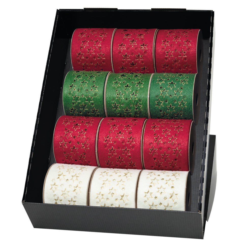 Weihnachts-Zierbandpräsenter, 12-teilig, sortiert GOLDINA Z734 099 94 0012