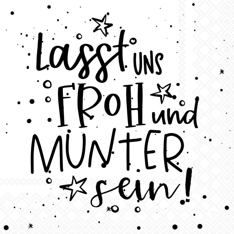 Weihnachts-Motivserviette Froh und Munter, 33 x 33 cm, 3-lagig, 20 Stück AMBIENTE 33321330 AMBIENTE 33321330 20ST