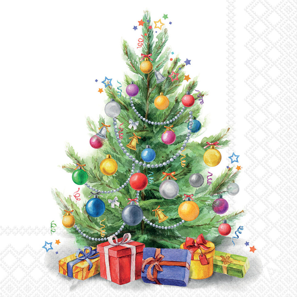 Weihnachts-Motivserviette Weihnachtsbaum, 33 x 33 cm, 3-lagig, 20 Stück AMBIENTE 33321100 AMBIENTE 33321100 20ST
