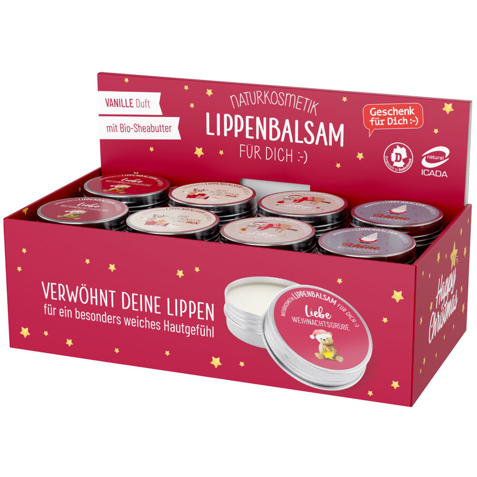 Lippenpflege Happy Xmas, 10g, sortiert FÜR DICH 128160 FÜR DICH 128160 10g Dose
