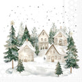 Weihnachts-Motivserviette Häuser, 33 x 33 cm, 3-lagig, 20 Stück AMBIENTE 33320995 AMBIENTE 33320995 20ST