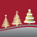 Weihnachts-Motivserviette drei Bäume, 33 x 33 cm, 3-lagig, 20 Stück AMBIENTE 33321127 AMBIENTE 33321127 20 ST