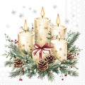 Weihnachts-Motivserviette Kerzen, 33 x 33 cm, 3-lagig, 20 Stück AMBIENTE 33321295 AMBIENTE 33321295 20ST
