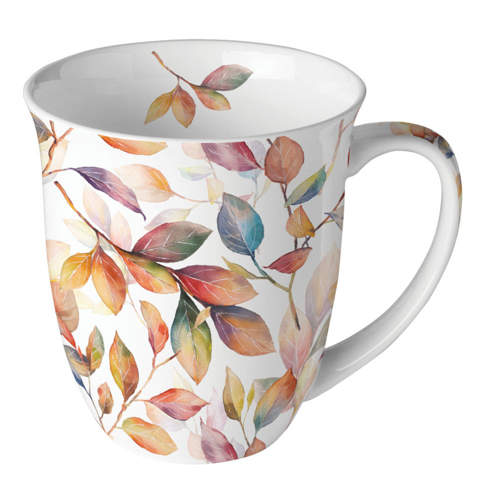 Kaffeebecher bunte Blätter, 0,4 l AMBIENTE 18420830