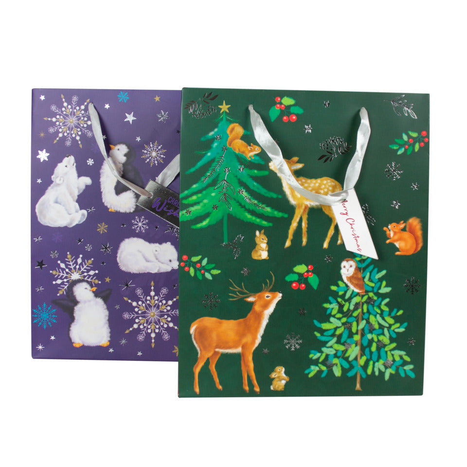 Weihnachten Geschenktragtasche Kind Tiere 32x26x12cm sortiert DONAU 58651 DONAU home 58651 32x26x12cm sortiert