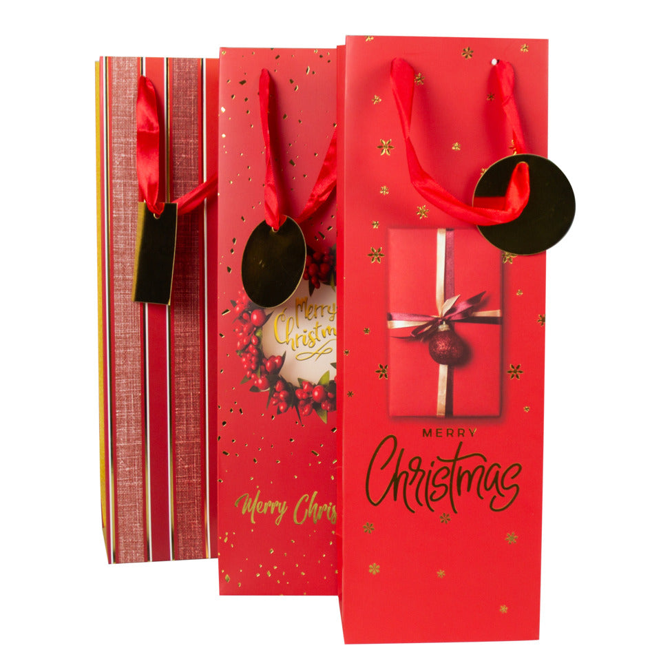 Weihnachten Flaschentragtasche sortiert 36x12x9cm DONAU 58654 DONAU home 58654 36x12x9cm