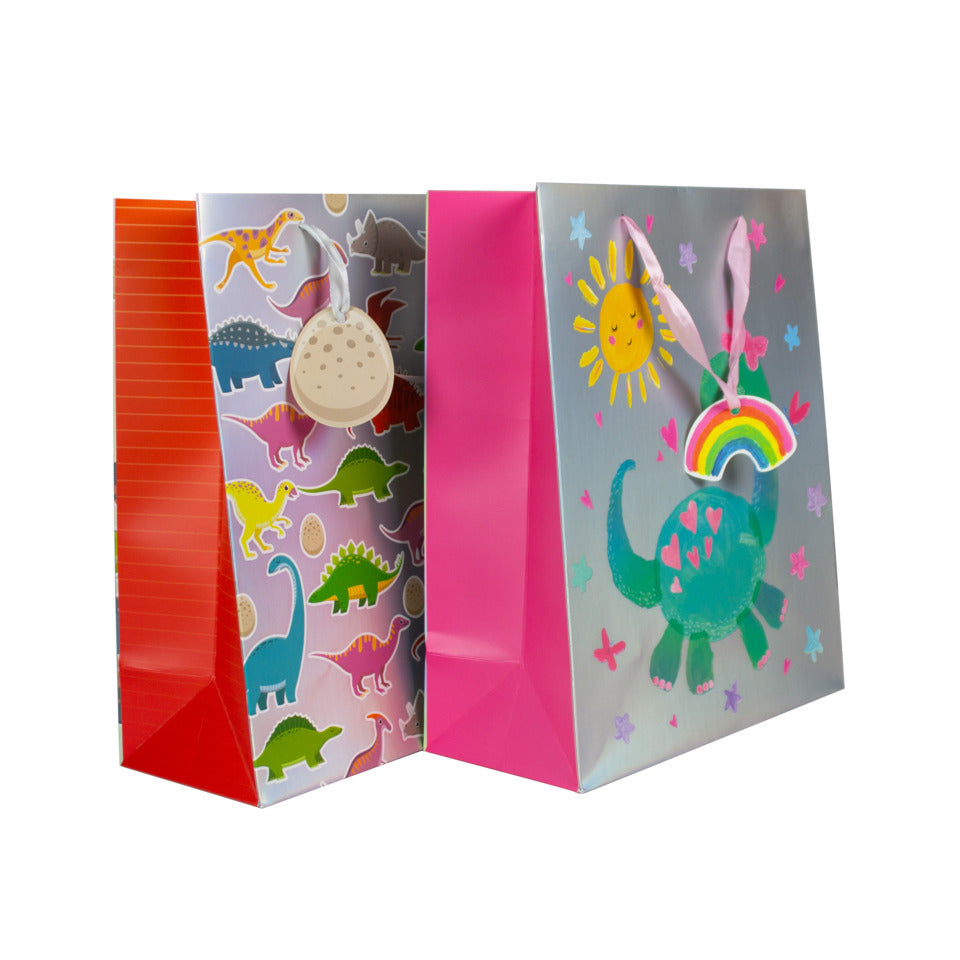 Geschenktragtasche Kind Dino sortiert 32x26x12cm DONAU 58657 DONAU home 58657 32x26x12cm