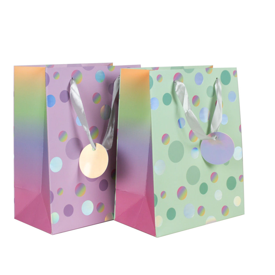 Geschenktragtasche Punkte Holografie 23x18x10cm sortiert DONAU 58662 DONAU home 58662 23x18x10cm sortiert