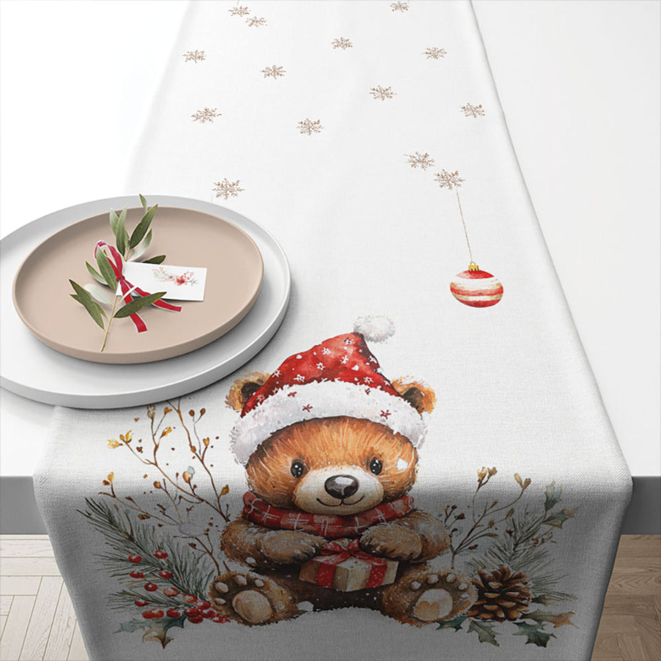 Weihnachts-Tischläufer Teddys Geschenk, 40 x 150 cm AMBIENTE 36620985