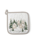 Weihnachts-Topflappen verschneite Häuser, 20 x 20 cm, Baumwolle AMBIENTE 36520995