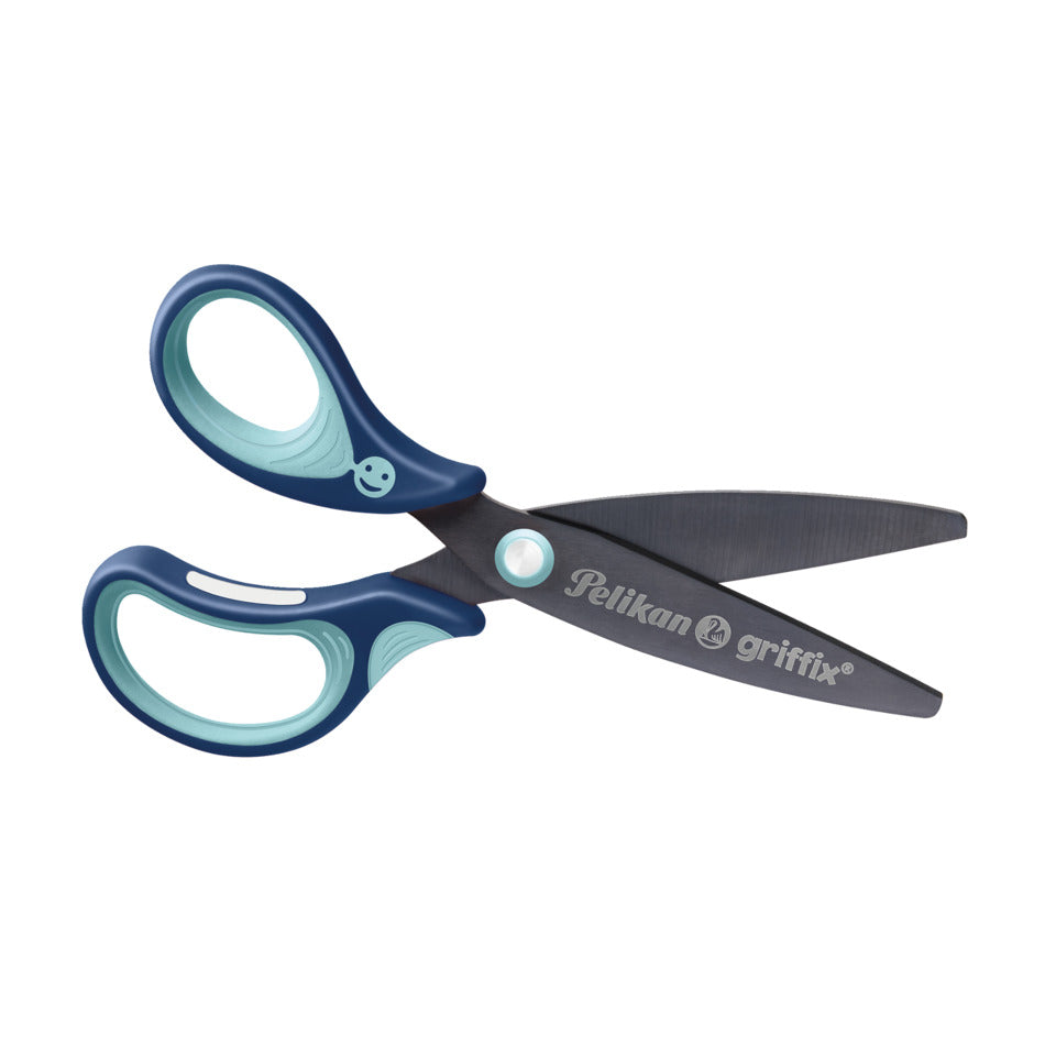 Schulschere griffix® blau links 14cm   SC1LB Blisterverpackung PELIKAN 100401620 PELIKAN 100401620 803519 Links rund