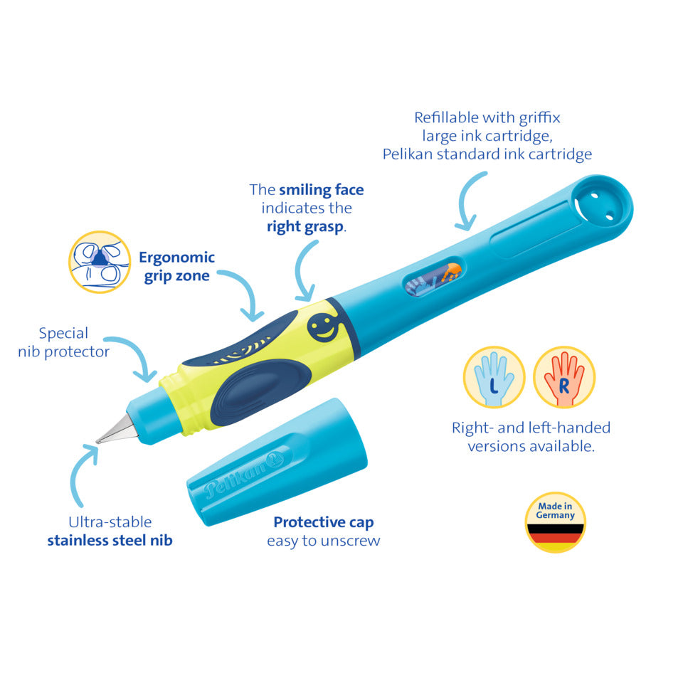 Patronenfüller griffix® A - Linkshänder, Blister, neon black PELIKAN 300009664 PELIKAN 300009664 820356 Griffix Links