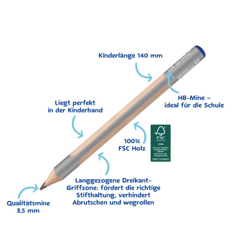 Schulbleistift Griffix, HB, 2 Stück PELIKAN 300000413 PELIKAN 300000413 817011