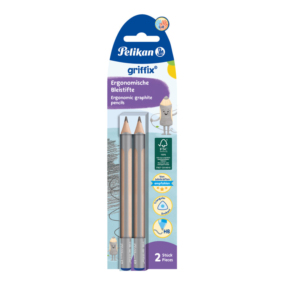 Schulbleistift Griffix, HB, 2 Stück PELIKAN 300000413 PELIKAN 300000413 817011