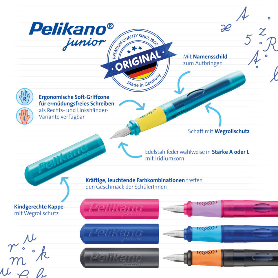 Füllhalter Pelikano® Junior A - Rechtshänder, pink PELIKAN 300010014 PELIKAN 300010014 824828 P67A