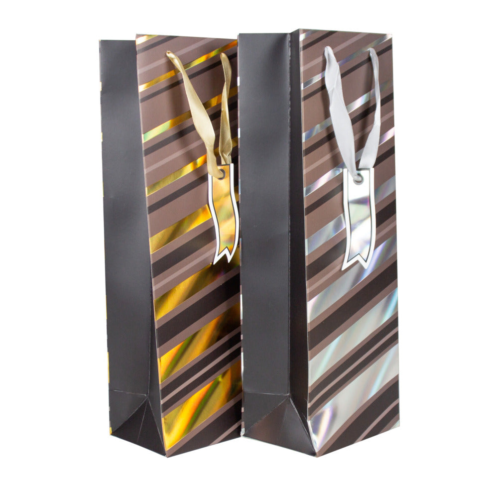 Flaschentragtasche Streifen sortiert 36x12x9cm  ~~OEM~ DONAU 58782 DONAU home 58782 36x12x9cm