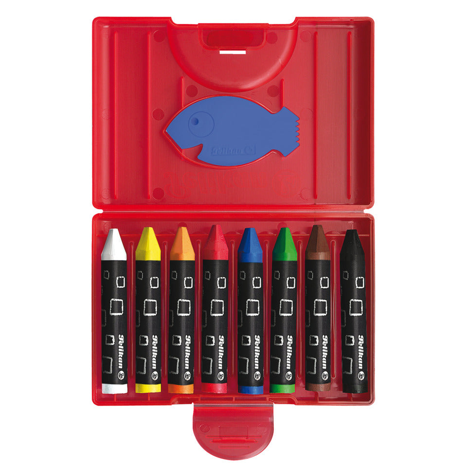 Wachsmalstiftetui wasserfest, 8 Stück, rot PELIKAN 300008324 PELIKAN 300008324 722942 665/8D