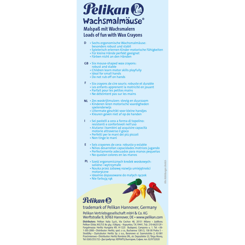 Wachsmalmaus 501/6, 6 Stück PELIKAN 400191643 PELIKAN 400191643 804073 Geschenkset