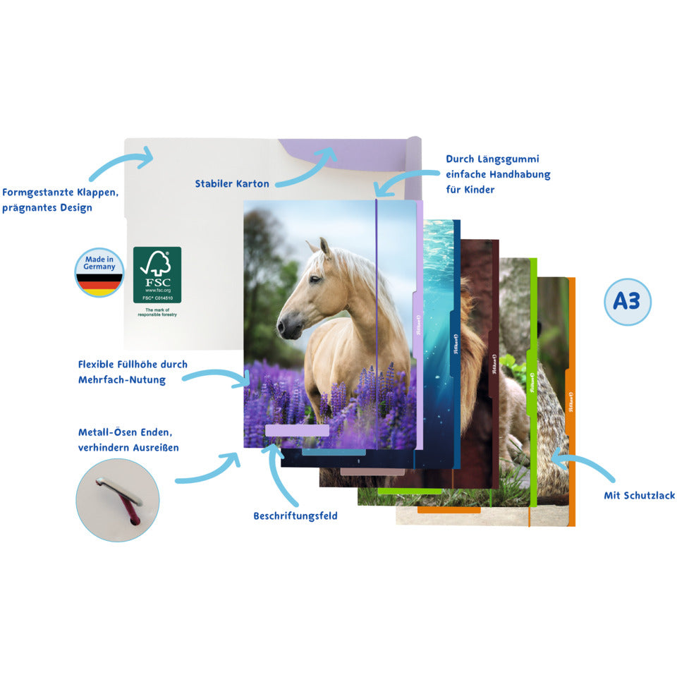 Sammelmappe Tiere, A3, Karton, sortiert PELIKAN 300004007 PELIKAN 300004007 276887
