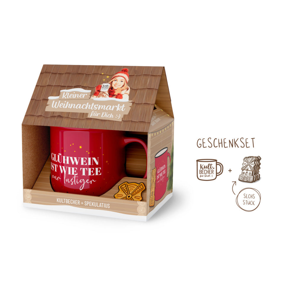 Geschenkset Weihnachtsmarkt Schöne Weihnachten Tee - Glühwein ist wie Tee nur lustiger FÜR DICH 961134 FÜR DICH 961134 Weihnachtsmarkt