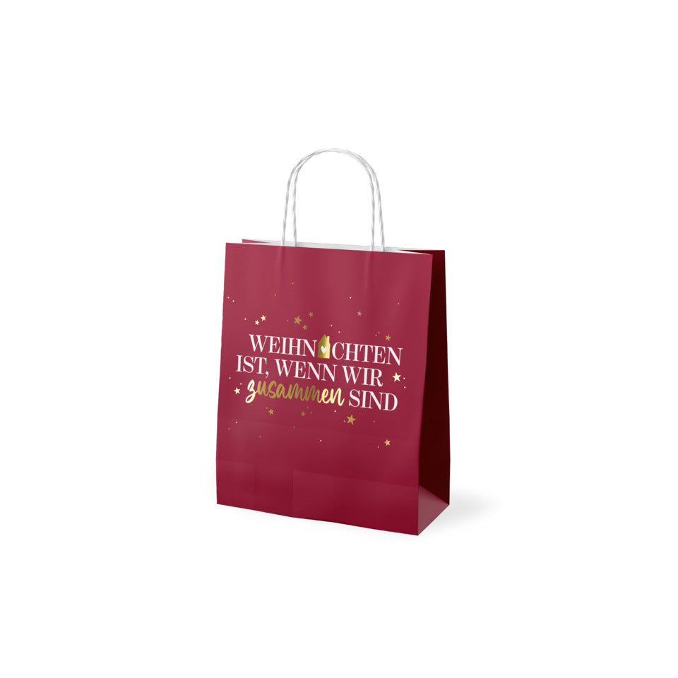 Weihnachts-Geschenktragetasche Schöne Weihnachten Santa - Weihnachten ist, wenn.., 24 x 20 x 9 cm FÜR DICH 991128 FÜR DICH 991128 24x20x9cm Schöne Weihn.