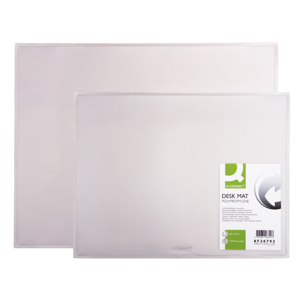 Schreibunterlage, 53x40cm, transparent Q-CONNECT KF26792 Q-CONNECT KF26792 PP