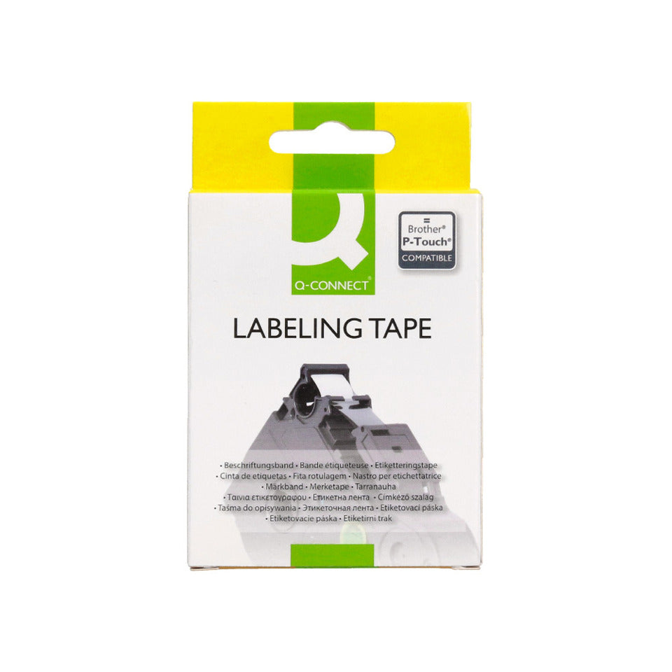 Schriftband, 6mmx8m, schwarz/weiß Q-CONNECT KF18795 Q-CONNECT KF18795 6mm 8m kompatibel
