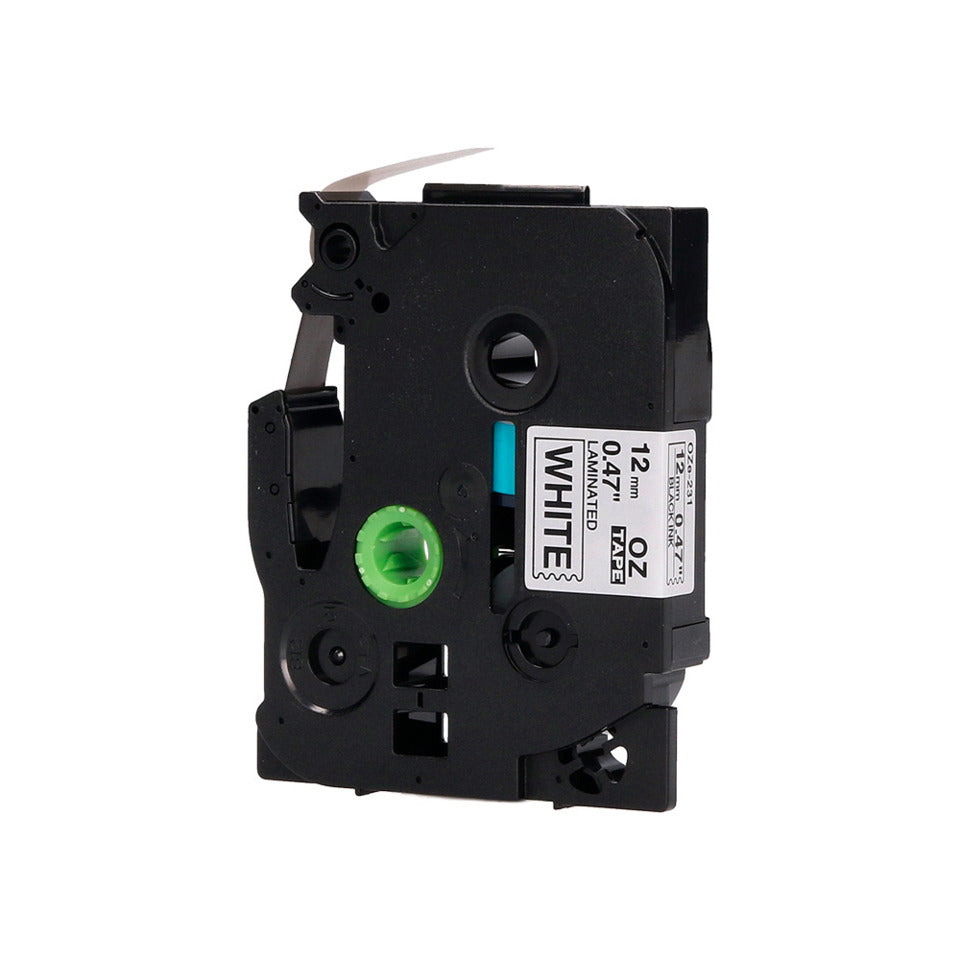 Schriftband, 12mmx8m, schwarz/weiß Q-CONNECT KF18797 Q-CONNECT KF18797 12mm 8m kompatibel