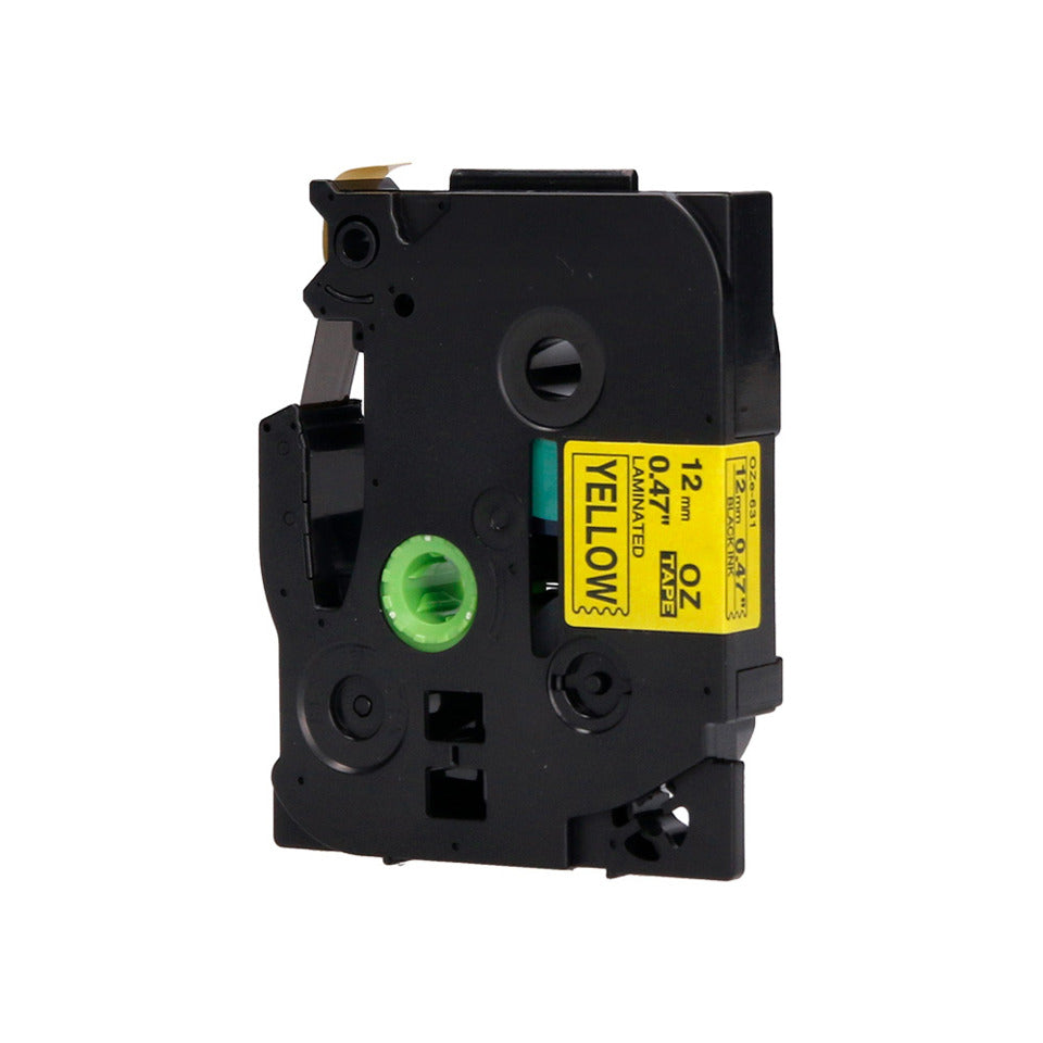 Schriftband, 12mmx8m, schwarz/gelb Q-CONNECT KF18862 Q-CONNECT KF18862 12mm 8m kompatibel
