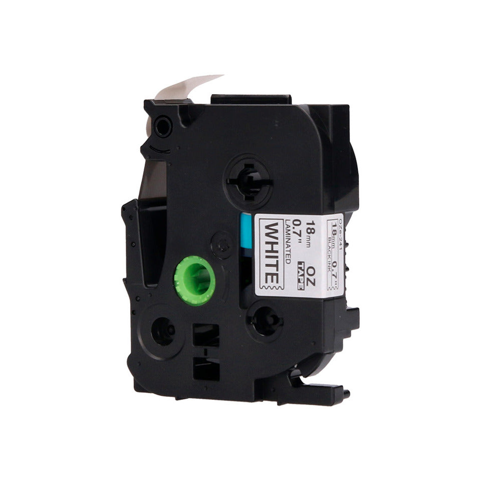 Schriftband, 18mmx8m, schwarz/weiß Q-CONNECT KF18798 Q-CONNECT KF18798 18mm 8m kompatibel