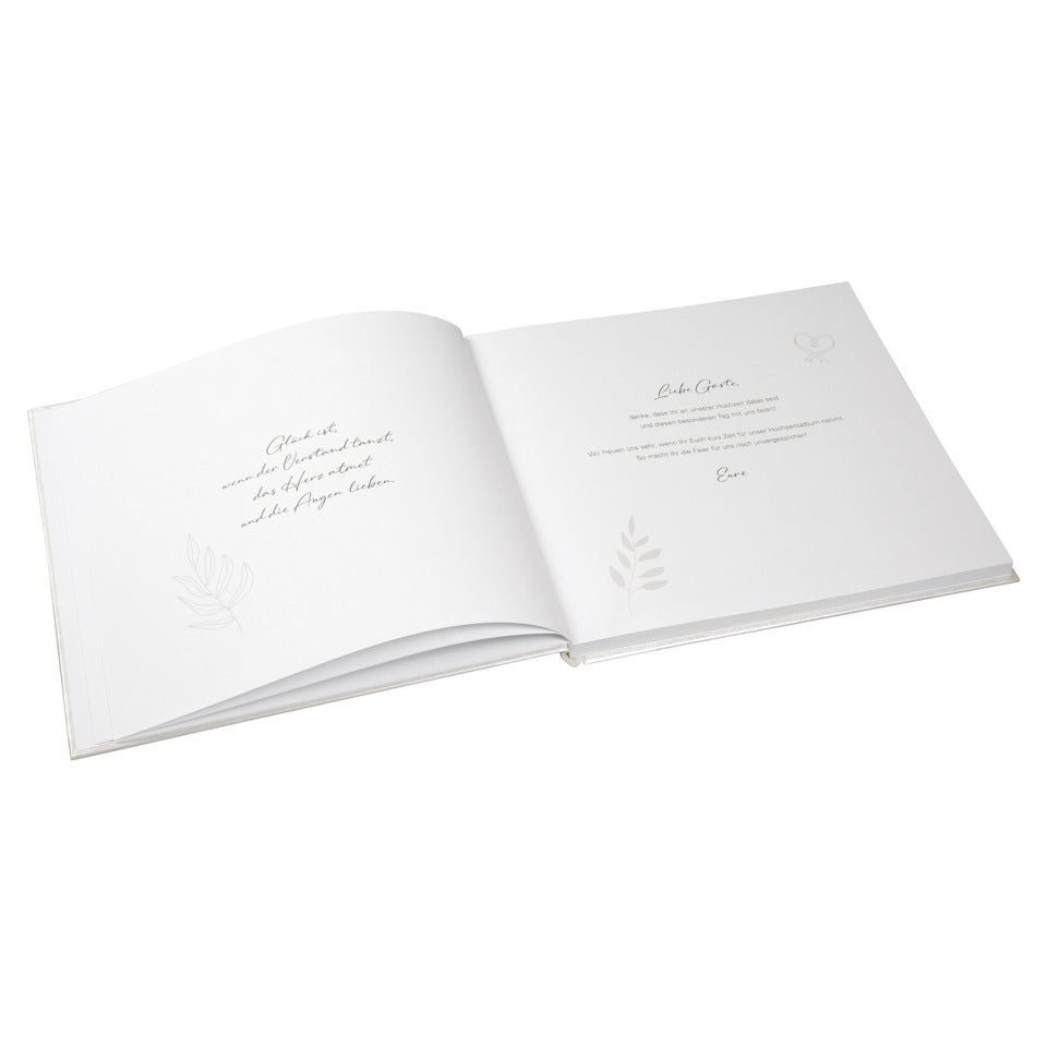 Hochzeits-Gästebuch Herzklopfen, 22,4 x 22,5 cm, 100 Seiten, rosa GOLDBUCH 50 174 GOLDBUCH 50 174 24,5x22,5cm