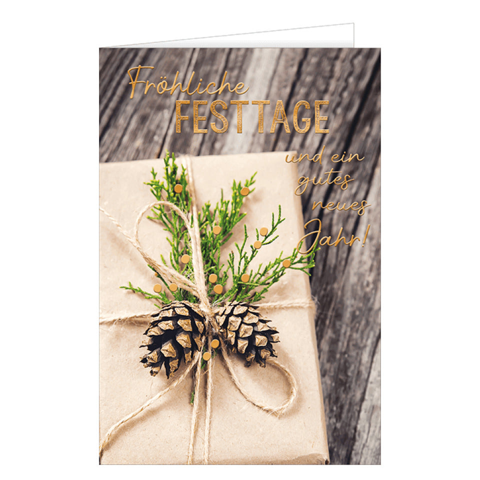 Weihnachtskarte Fröhliche Festtage, 11,5 x 17 cm HANRA 22-11538 HANRA 22-11538 Bild