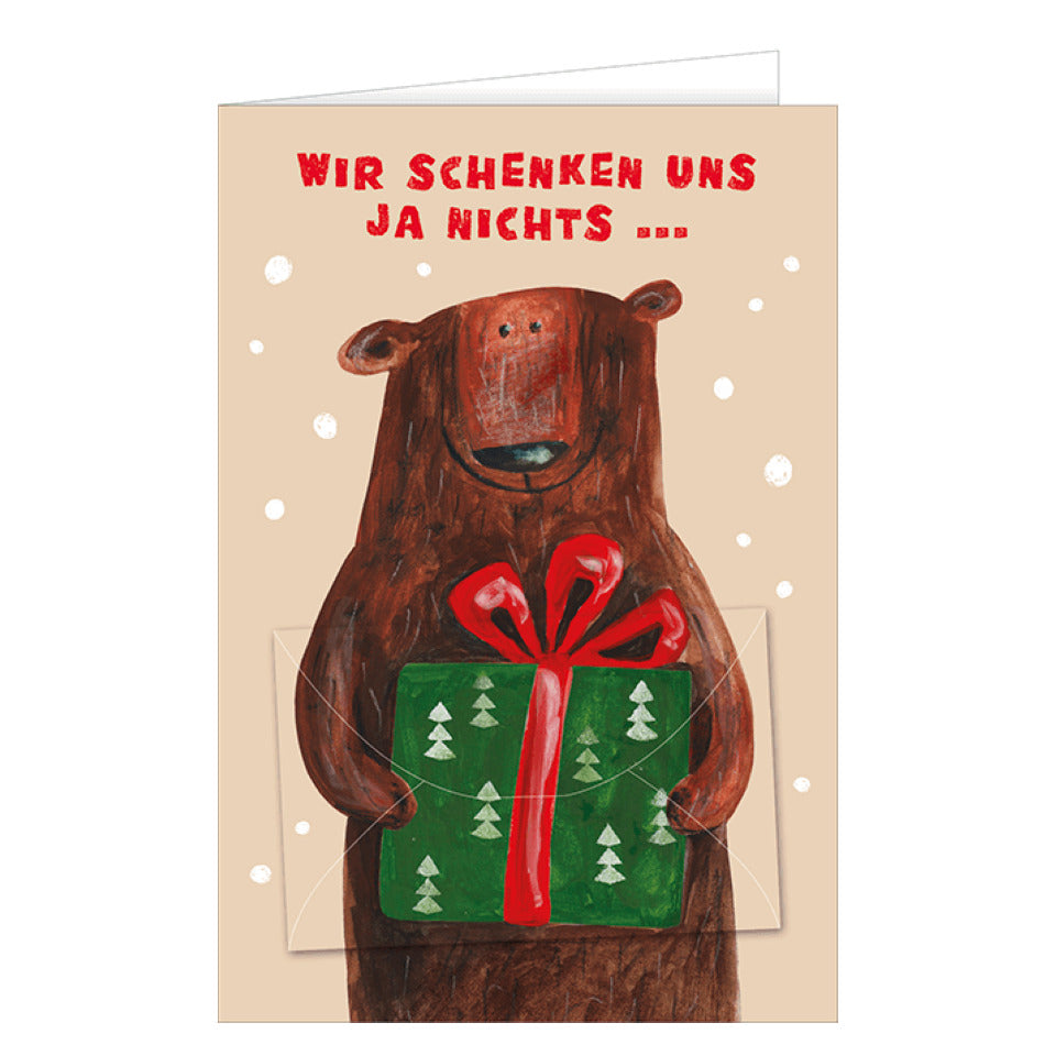 Weihnachtsgeldscheinkarte Wir schenken uns ja nichts, 11,5 x 17 cm HANRA 23-16036 HANRA 23-16036 Bild