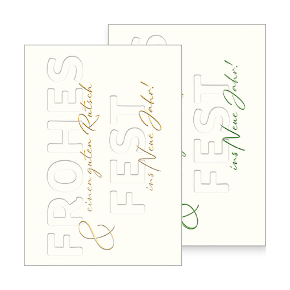 Weihnachtskarte Frohes Fest, 10,5 x 14,8 cm, 4 Stück, sortiert HANRA 22-20230 HANRA 22-20230 Bild