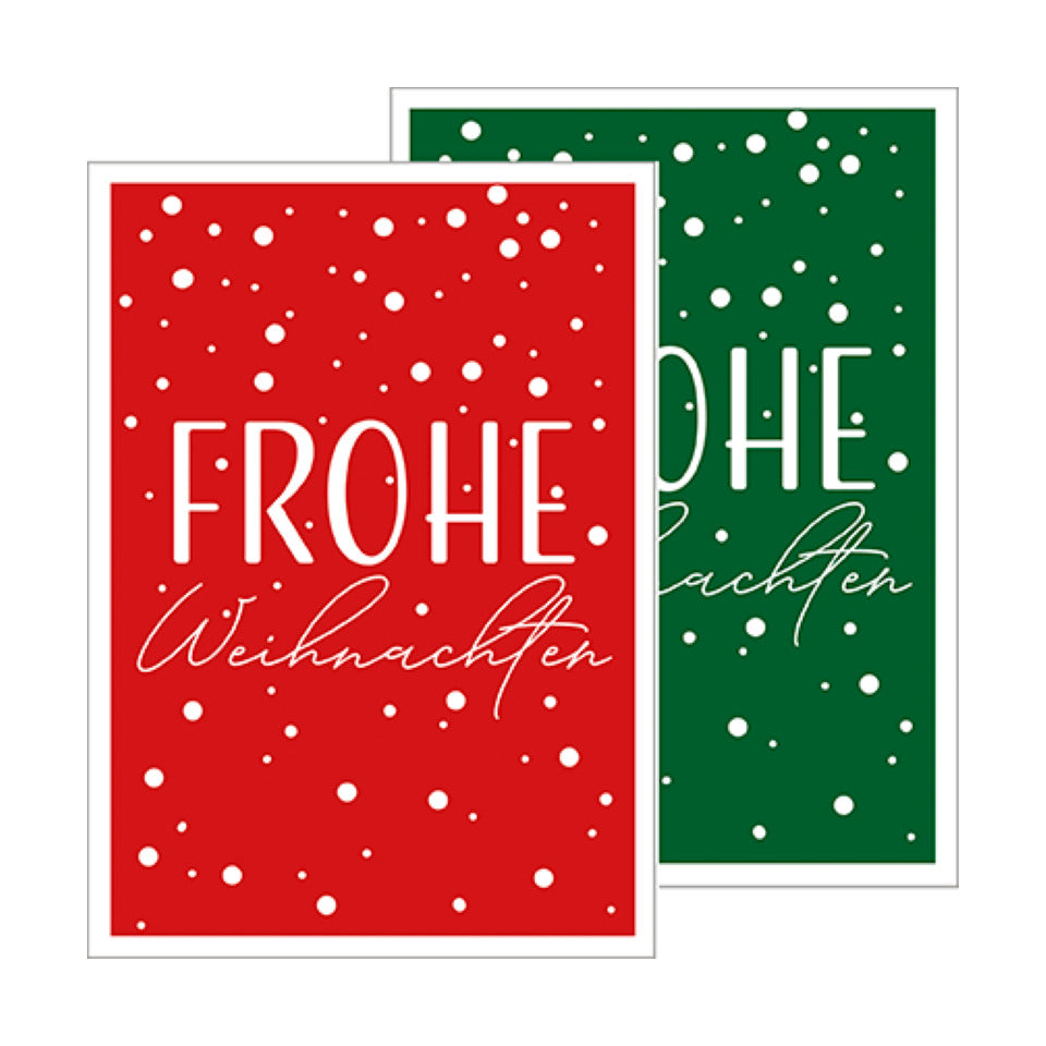Weihnachtskarte Frohe Weihnachten, 10,5 x 14,8 cm, 4 Stück, sortiert HANRA 22-20242 HANRA 22-20242 Bild