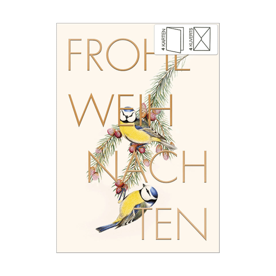 Weihnachtskarte Frohe Weihnachten, 10,5 x 14,8 cm, 4 Stück HANRA 22-20244 HANRA 22-20244 Bild