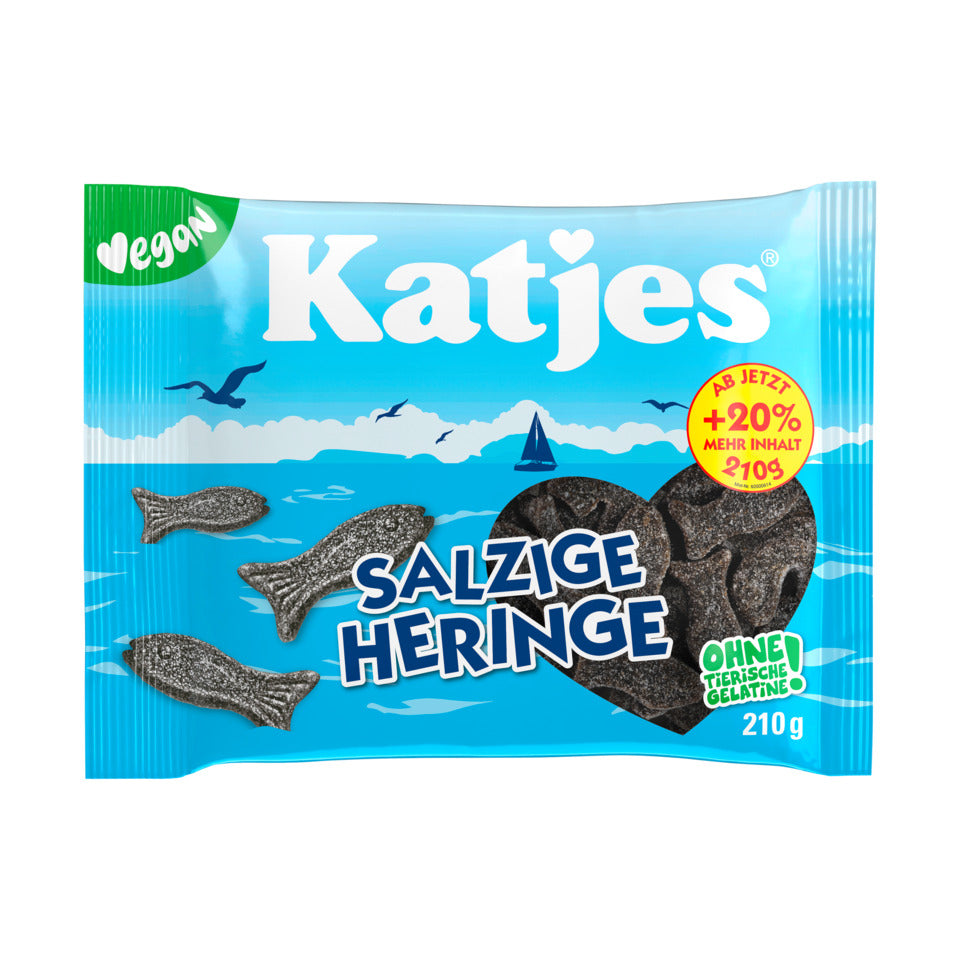 Lakritz Salzige Heringe 210g, vegan KATJES 6848510004