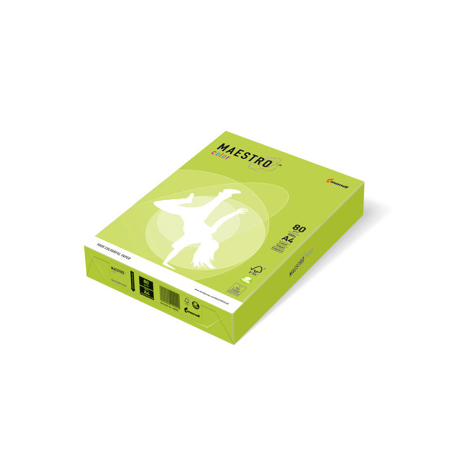 Kopierpapier Color Intensiv, A4, 80g/m², 500 Blatt, lindgrün MAESTRO COLOR 9417LG46A80S MAESTRO 9417-LG46A80S 500Bl