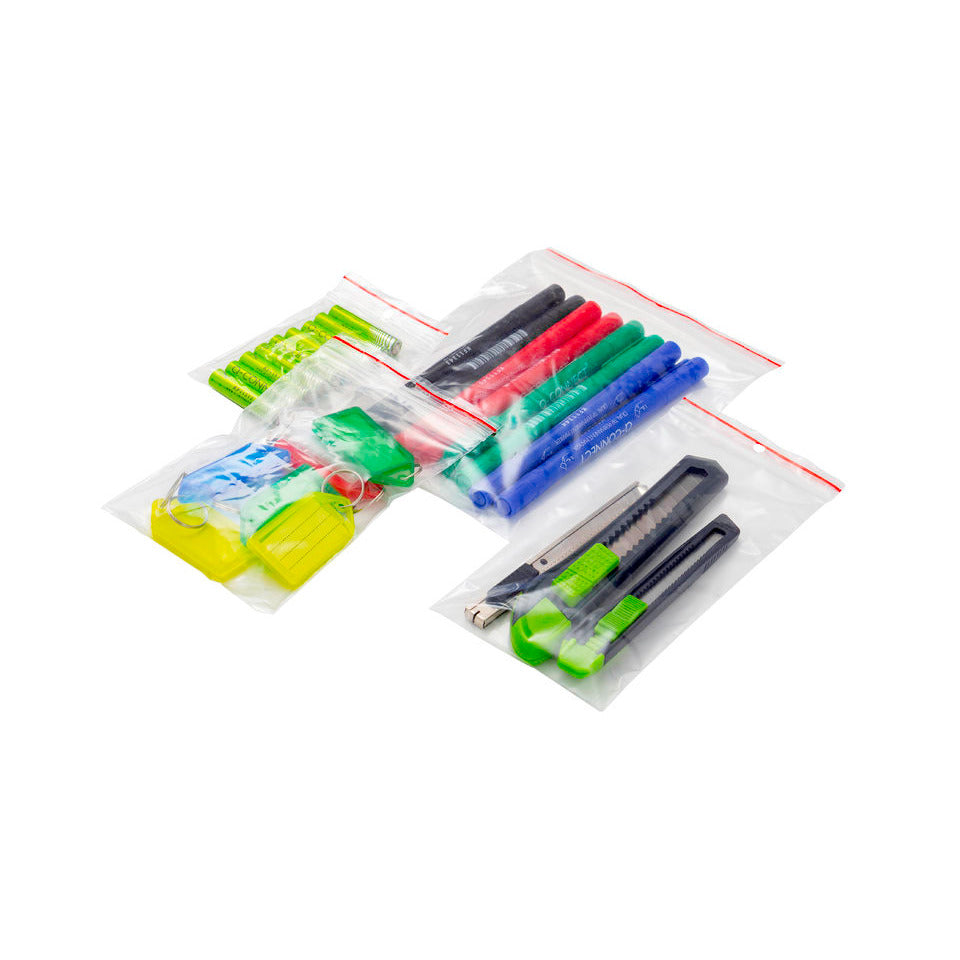 Druckbandbeutel, 70x100mm, 100 Stück, transparent Q-CONNECT KF11350 Q-CONNECT KF11350 ohne Schreibfeld