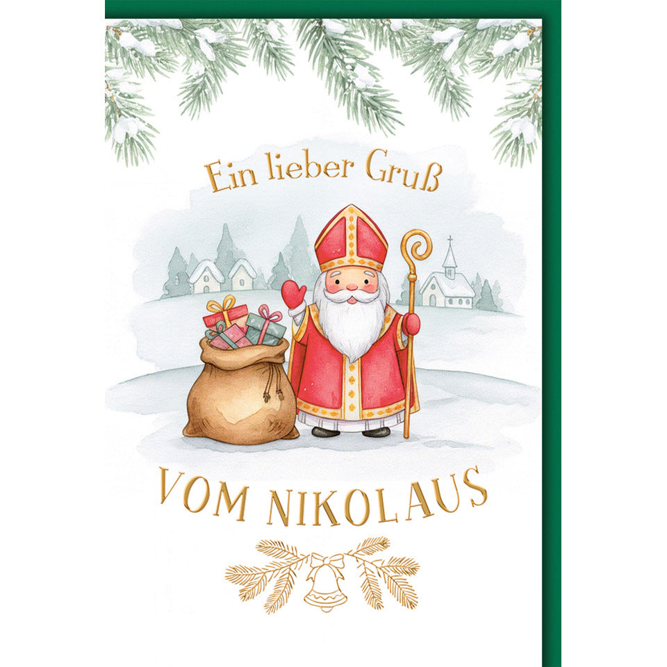 Nikolauskarte Ein lieber Gruß, 11,5 x 17 cm  5260001 5260001 Bild