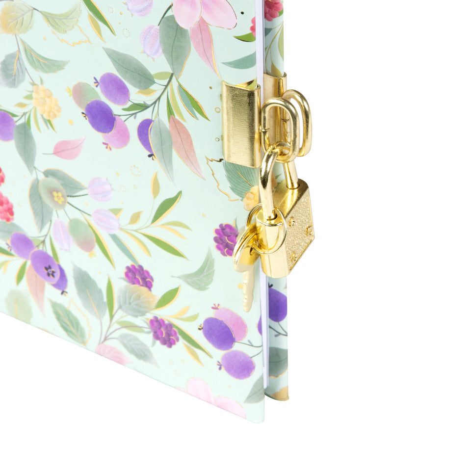Tagebuch mit Schloss Blissful Blossom green, 16,5 x 16,5 cm, 96 Seiten TURNOWSKY 44 858 TURNOWSKY 44 858 16,5x16,5cm