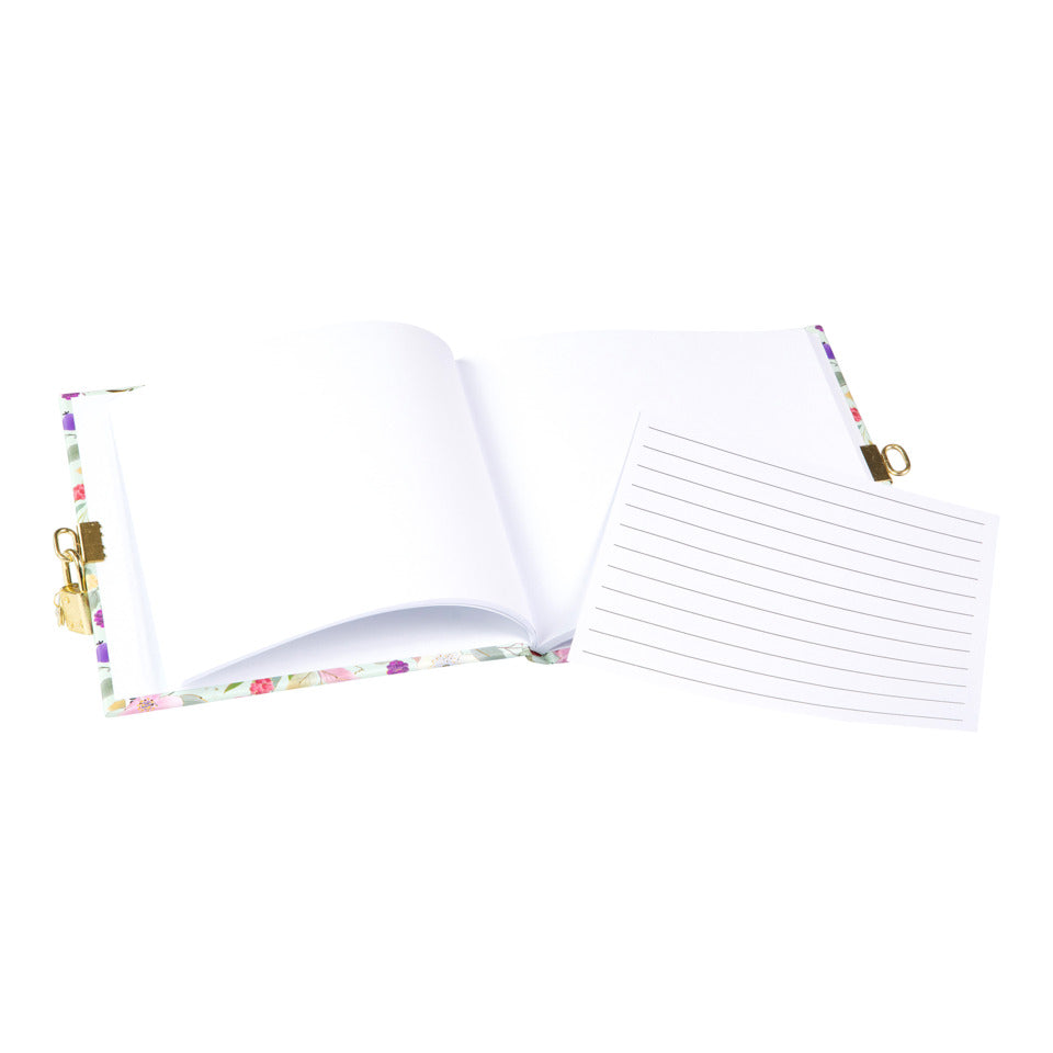 Tagebuch mit Schloss Blissful Blossom green, 16,5 x 16,5 cm, 96 Seiten TURNOWSKY 44 858 TURNOWSKY 44 858 16,5x16,5cm