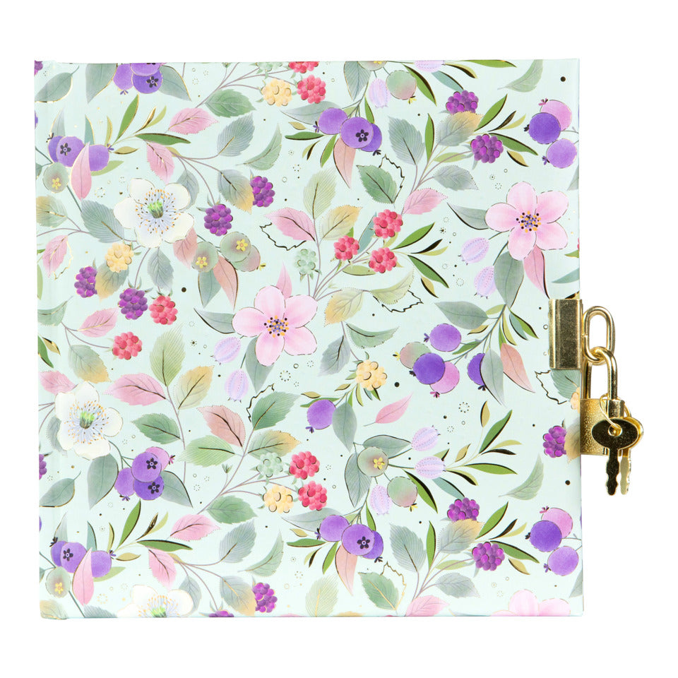 Tagebuch mit Schloss Blissful Blossom green, 16,5 x 16,5 cm, 96 Seiten TURNOWSKY 44 858 TURNOWSKY 44 858 16,5x16,5cm