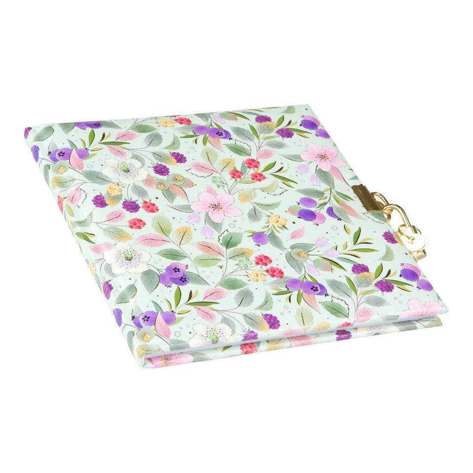 Tagebuch mit Schloss Blissful Blossom green, 16,5 x 16,5 cm, 96 Seiten TURNOWSKY 44 858 TURNOWSKY 44 858 16,5x16,5cm