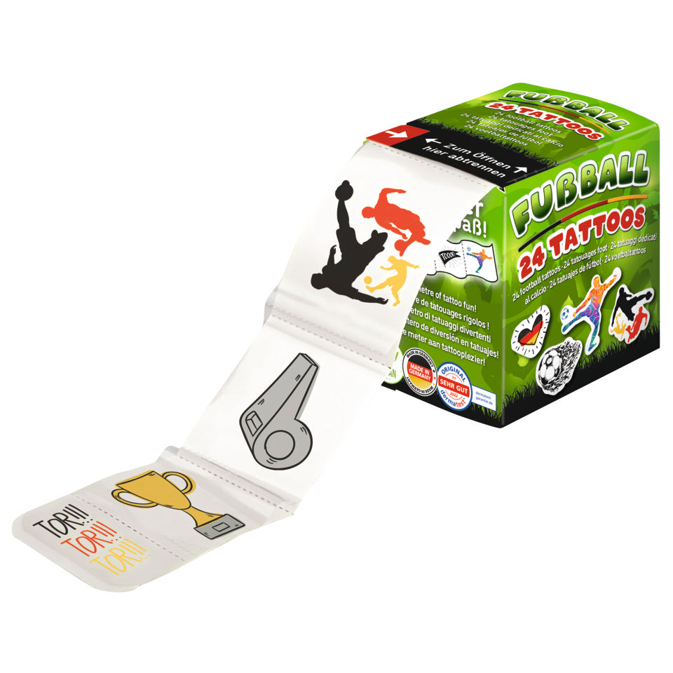 Tattos Fussball, 24 Stück, sortiert im Display MOSES 30496 MOSES. 30496 i.Display