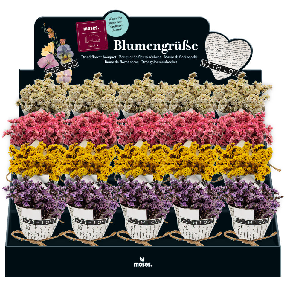 Mini-Sträußchen Blumengrüße, 5 x 11 cm, sortiert MOSES 83584