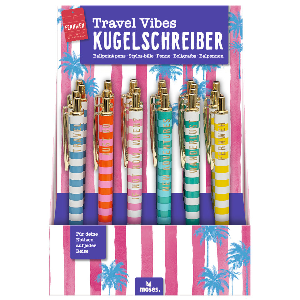 Fernweh Kugelschreiber Travel Vibes, sortiert MOSES 82397 MOSES  82397