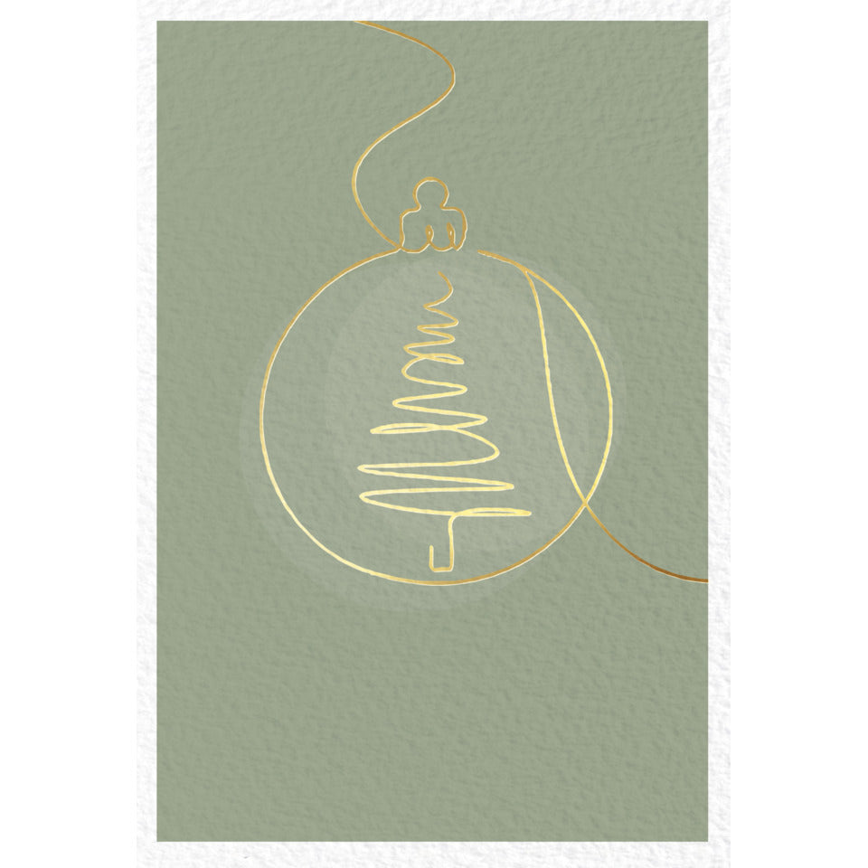 Weihnachtskarte goldener Baum, 11,5 x 17 cm  22-1802 22-1802 Bild