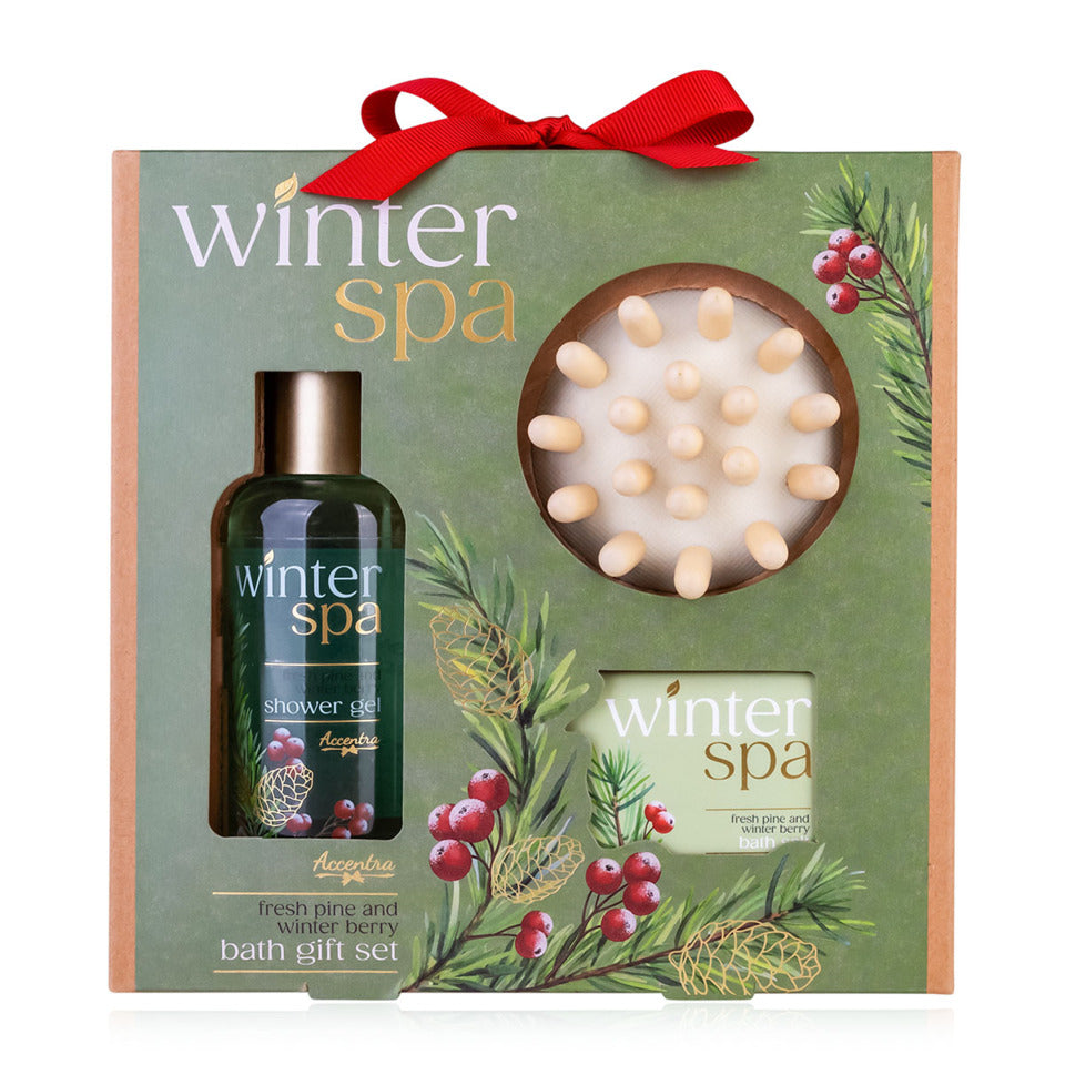 Badeset Winter Spa inkl. Massagebürste grün/gold/braun ACCENTRA 6063391 ACCENTRA 6063391 Massagebürste