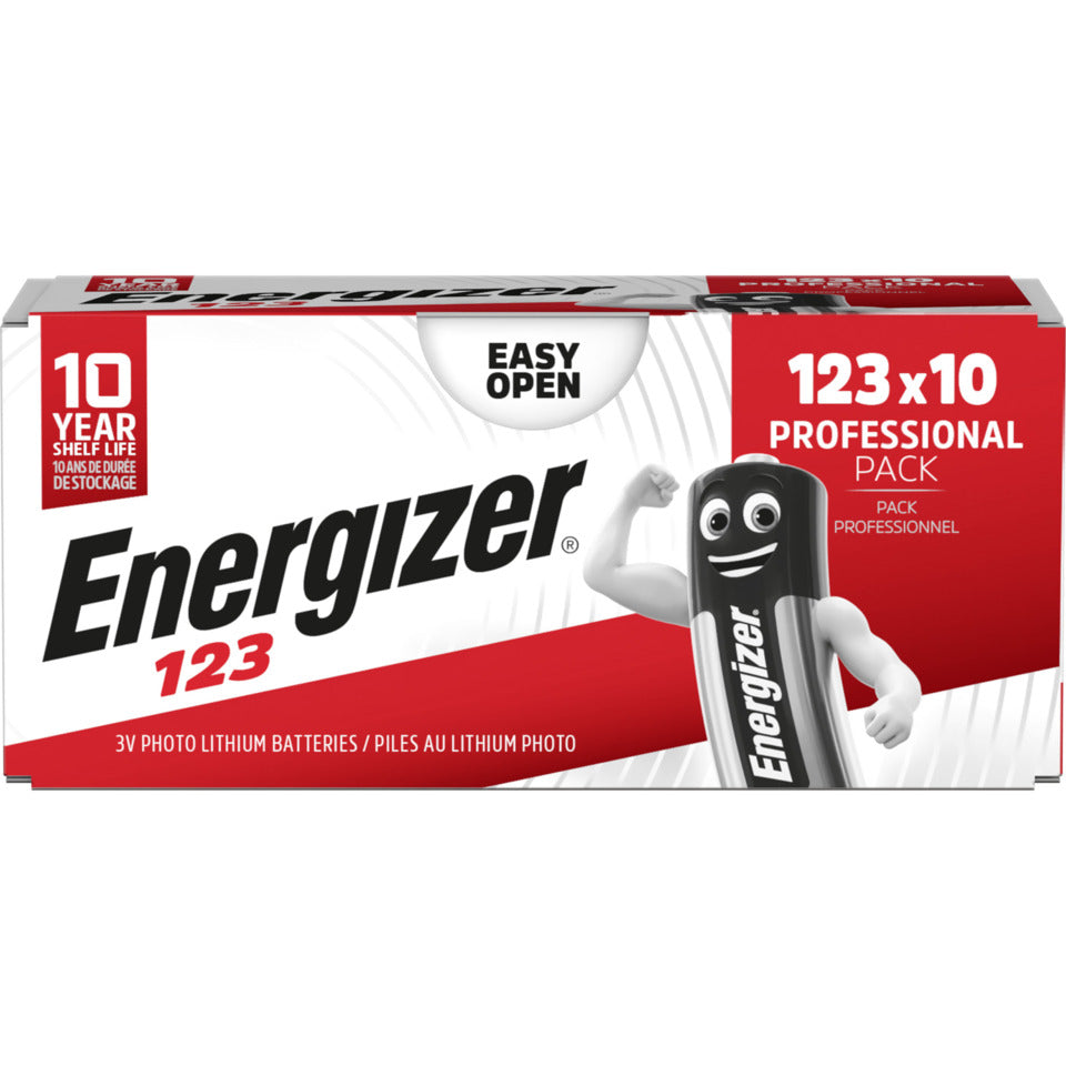 Batterie Foto Lithium, CR123 , 3V, 10 Stück ENERGIZER E304530700